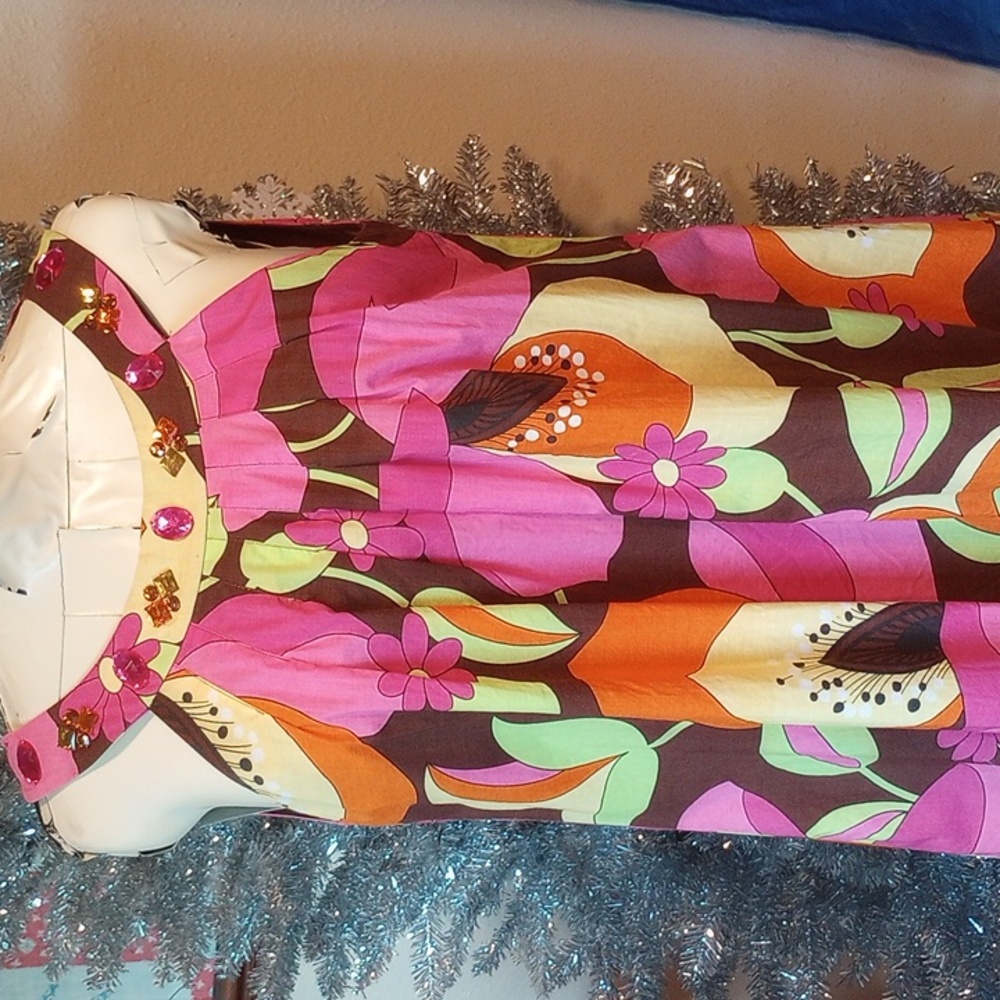 New Direction,Gorgeous Sundress SZ 8; Amazing Colors & Bling to Boot!